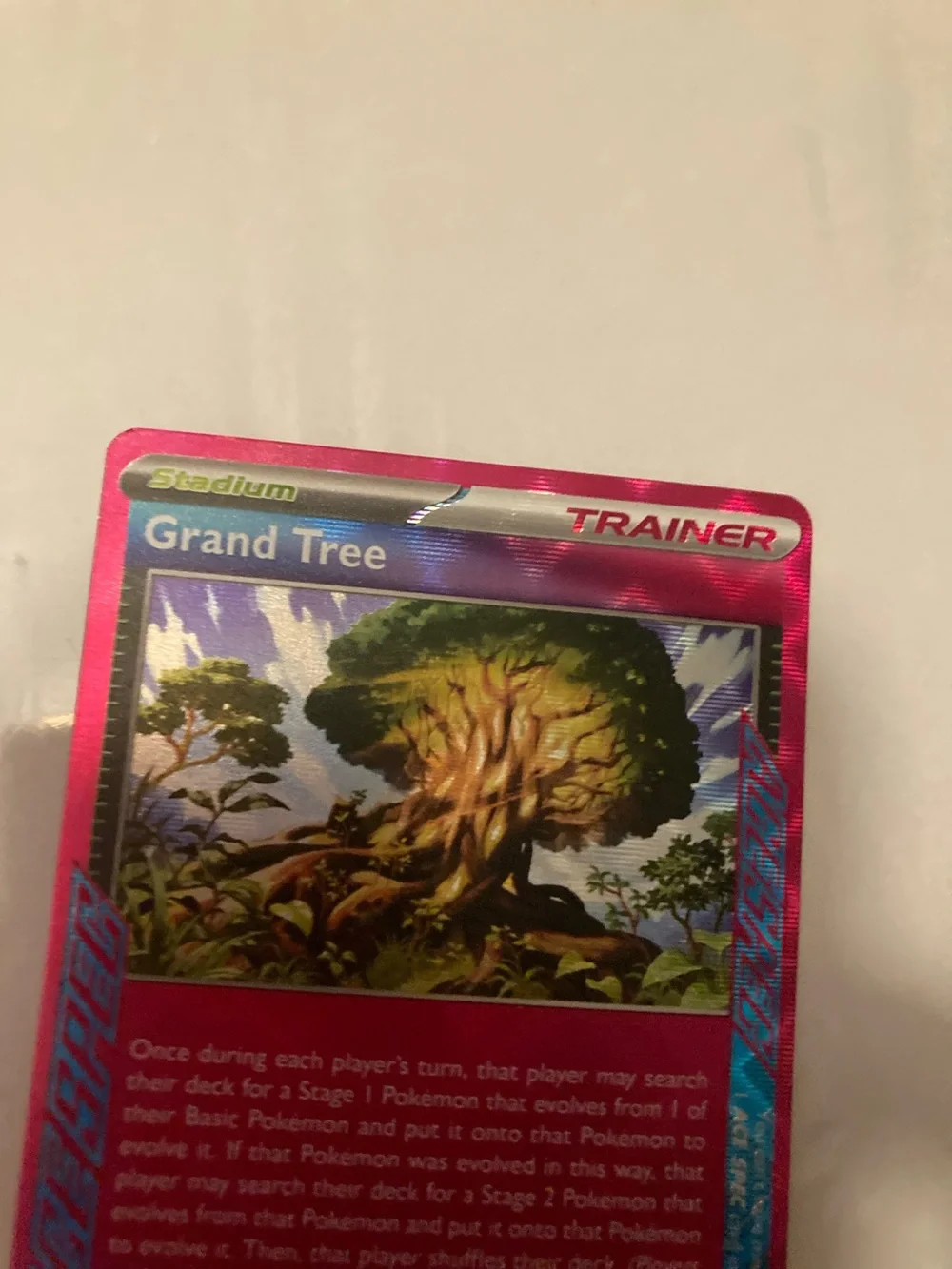 Pokemon Grand Tree Trainer Card Pink Foil